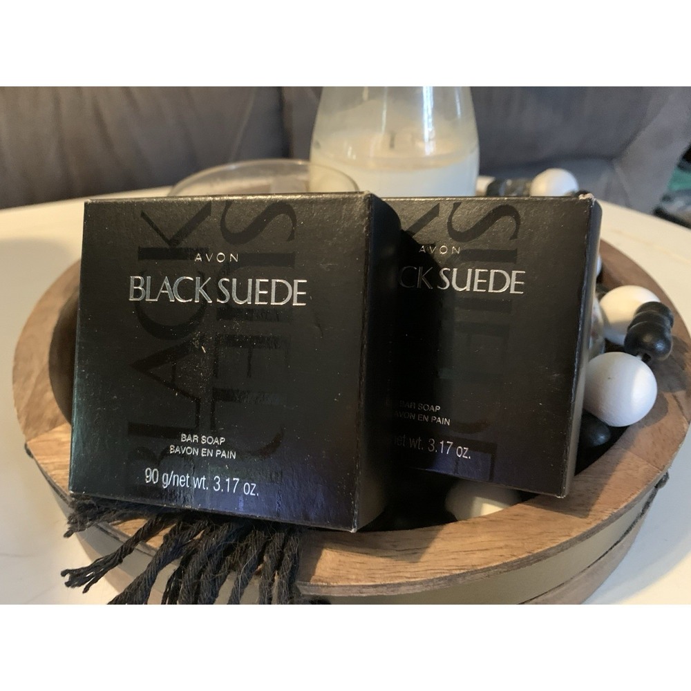 Avon Black Suede Bar Soap, New, 3.17 oz., X2